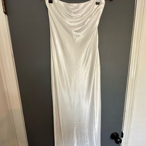White Strapless Meshki Dress